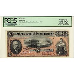 The Bank of Hamilton, 1892 $10,  SP ,  CH-345-16-04S, PCGS EF45PPQ