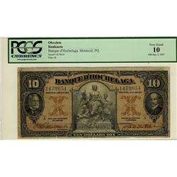Banque d'Hochelaga,  1917 $10 #1479654, CH-360-24-08,  PCGS VG10