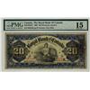 Image 1 : The Royal Bank of Canada 1909 $20 #062240 CH-630-10-04-22 PMG CH F15.  Only 9 known. Rare!