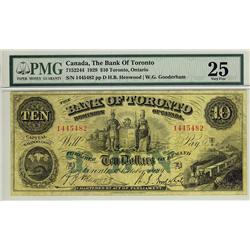 The Bank of Toronto, 1929 $10 #1445482, CH-715-22-44, PMG VF25
