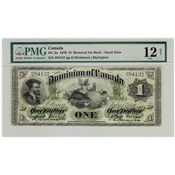 1870 $1 DC-2a #294137, PMG F12 Net Rust