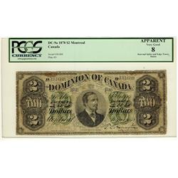 1878 $2 DC-9a #181688 PCGS App VG8 Internal Splits and Edge Tears; Stains