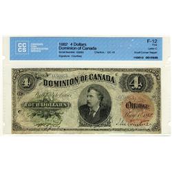 1882 $4 DC-10 #03083 CCCS F12 Small Corner Repair