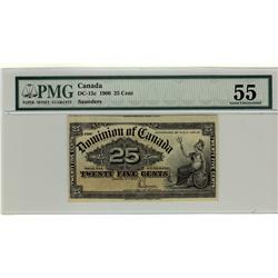 1900 25¢ DC-15c PMG AU55. Bright and crisp.