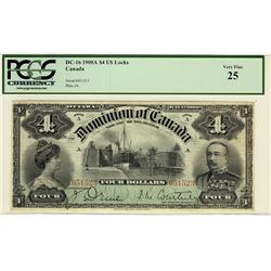 1900 $4 DC-16 #051523 PCGS VF25. A nice and quite clean example.