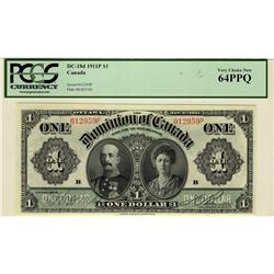 1911 $1  DC-18d /012959P, PCGS UNC64PPQ.  Lovely example with great colours. Vibrant and crisp.