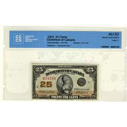 1923 25¢ DC-24d /674759 CCCS AU50