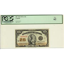 1923 25¢ DC-24d 618653 PCGS UNC62. Bright and crisp.