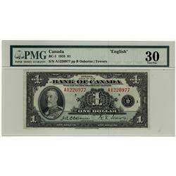 1935 $1 BC-1 #A1220977 PMG VF30
