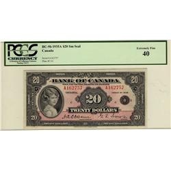 1935 $20 BC-9b A162757 PCGS EF40, bright and lovely. Crisp.