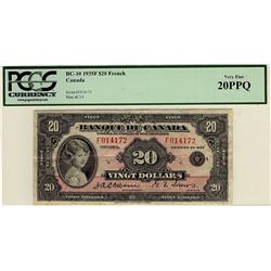 1935 $20 BC-10 #F014172 PCGS VF20 PPQ. A lovely note.