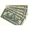 Image 1 : 1937 $1 BC-21c & d.  Lot of 6 notes.  EF to AU.