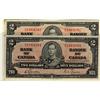 Image 1 : 1937 $2 BC-22b.  Lot of 2 notes both EF to AU.