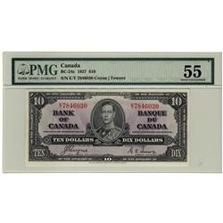 1937 $10 BC-24c #ET7846030 PMG AU55,