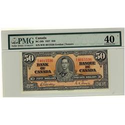 1937 $50 BC-26b #BH4015536 PMG EF40
