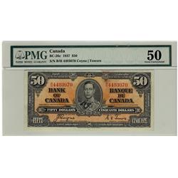 1937 $50 BC-26c /BH4493070 PMG AU50