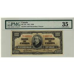 1937 $100 BC-27b /BJ1427710 PMG VF35,