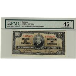 1937 $100 BC-27b /BJ3559076 PMG EF45