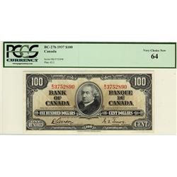 1937 $100 BC-27b B/J3752890 PCGS UNC64