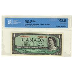 1954 $1 BC-37bA-i *A/F0295456 CCCS UNC60. 
