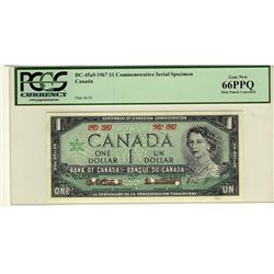 1967 $1 BC-45aS #1867-1967, SP, PCGS UNC66PPQ