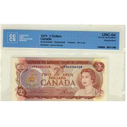 1974 $2 BC-47aA *RA6546328 CCCS UNC64