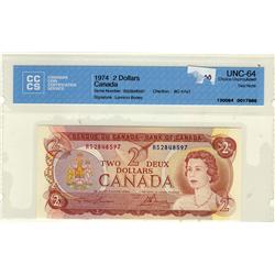 1974 $2 BC-47aT RS2848597 CCCS UNC64