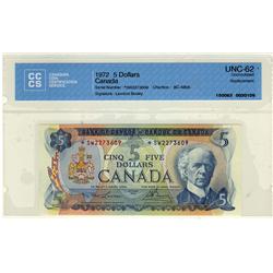 1972 $5 BC-48bA *SW2273609 CCCS UNC62