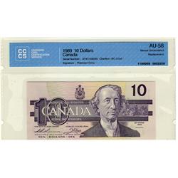 1989 $10 BC-57aA #ATX2158299 CCCS AU58