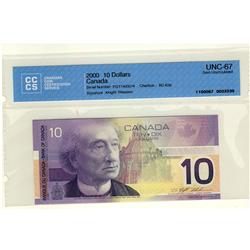 2000 $10 BC-63a #FDT7400074 CCCS UNC67