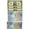 Image 1 : 2006 $5 BC-67a and 2006 US $1 FRN notes.  Lot includes 12 notes with fancy serial numbers.  Should b