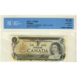 RADAR 1973 $1 BC-46b #EAR6669666 CCCS VF30