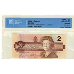 RADAR 1986 $2 BC-55b-i #EGR5050505 CCCS UNC66