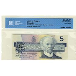 RADAR 1986 $5 BC-56b #FOL4555554 CCCS UNC65