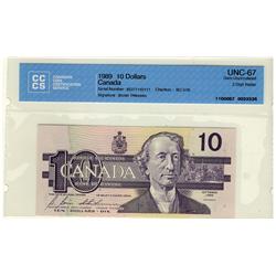 RADAR 1989 $10 BC-57b #BDT1110111 CCCS UNC67