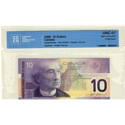 RADAR $10 BC-63a #FDT7400047 CCCS UNC67