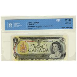 1973 $1 BC-46a ML5000000 CCCS VF30
