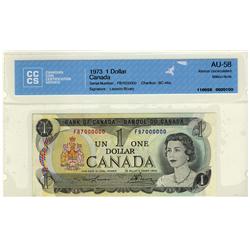 1973 $1 BC-46a FB7000000 CCCS AU58