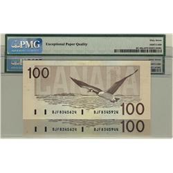 ERROR NOTES, 1988 $100 Mismatch ERROR notes.  BC-60a-i #BJF8345924-BJF8345924 and BJF8345624-BJF8345