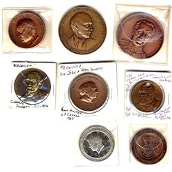 Medals, lot of 8 different Medals/Medallions dating 1931 through to 1976.  Should be viewed.