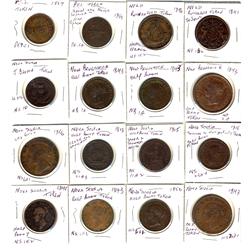 Tokens, .  Lot includes 16 Maritime tokens NF-1b2 and NS examples.  VG to VF.  Should be viewed.