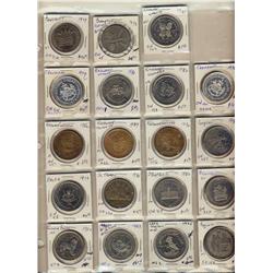 Trade Tokens, lot of 19 tokens mostly form the Ontario region and 3 from the Maritimes area.  Also i