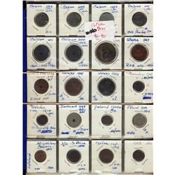 World coinage.  Lot of 77 coins.  A nice variety of world coins mostly from the European countries. 