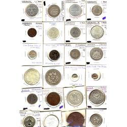 World Coinage.  Lot of 41 pcs, mainly from Europe.  Includes coins from Austria(2), Mexico(2), Great
