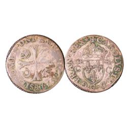 Douzain 3rd type Poitiers 1574 VG+ or better.