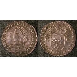 Demi teston Rennes1568 VF or better.