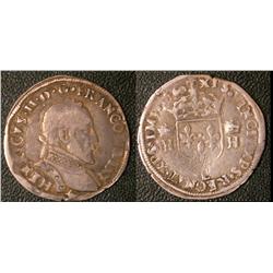 Demi-Teston au buste laure 2sd type Fine