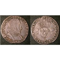 Teston au nom HII 3rd type Bayonne L Var IMP. F-VF