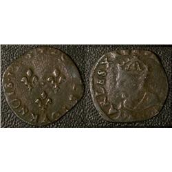 Double tournois 1593  Fine or better