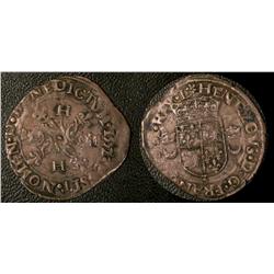 Douzain du dauphine aux croissants 1552 Fine or better